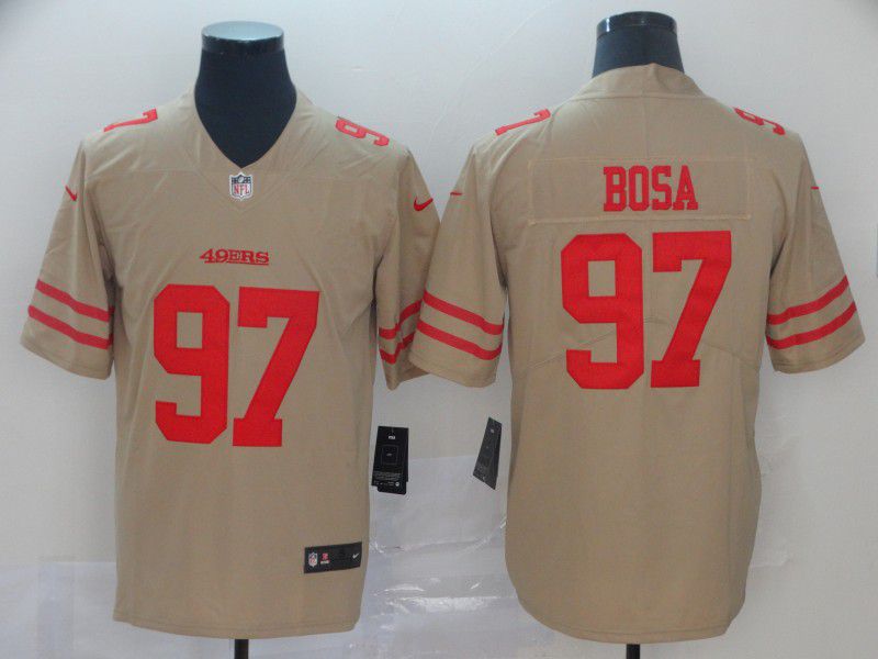 Men San Francisco 49ers #97 Bosa Yellow Nike Vapor Untouchable Limited NFL Jersey->san francisco 49ers->NFL Jersey